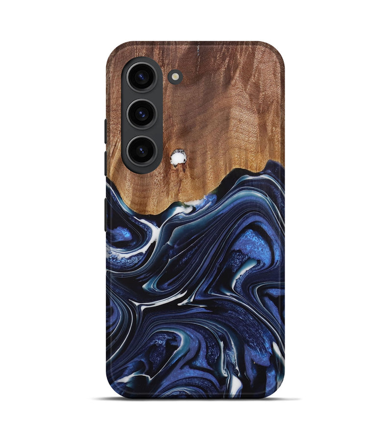 Galaxy S23 Wood Live Edge Phone Case - Caralie (Blue, 730612)