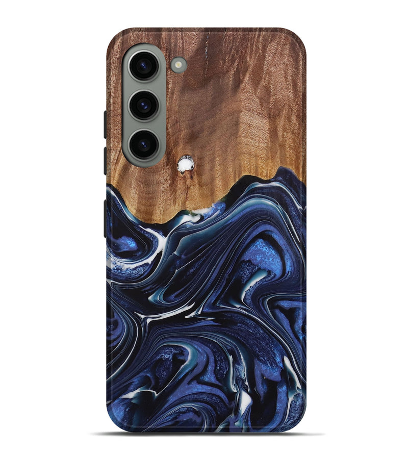 Galaxy S23 Plus Wood Live Edge Phone Case - Caralie (Blue, 730612)