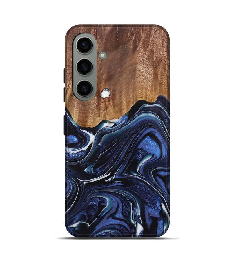 Galaxy S24 Wood Live Edge Phone Case - Caralie (Blue, 730612)