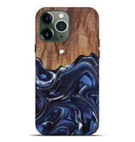 iPhone 13 Pro Max Wood Live Edge Phone Case - Caralie (Blue, 730612)