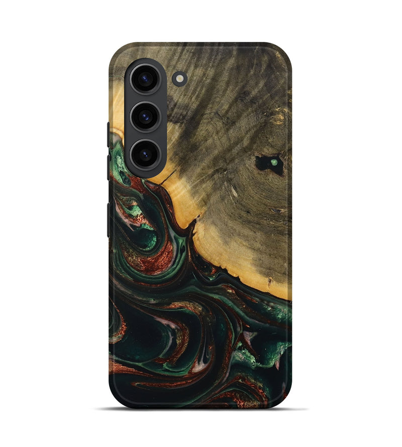 Galaxy S23 Wood Live Edge Phone Case - Noah (Green, 730614)