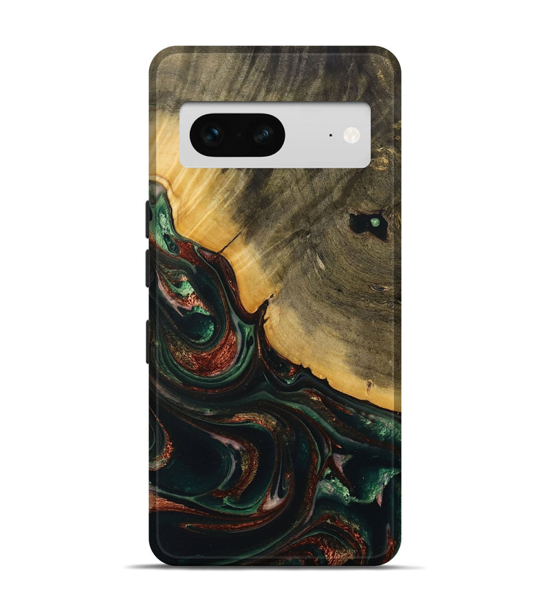 Pixel 7 Wood Live Edge Phone Case - Noah (Green, 730614)