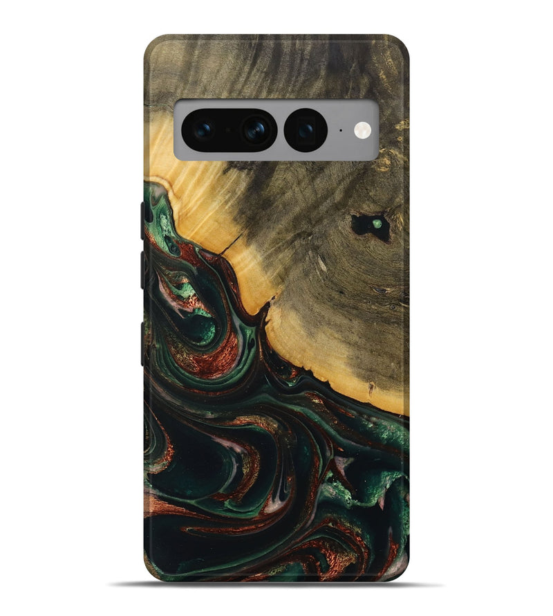 Pixel 7 Pro Wood Live Edge Phone Case - Noah (Green, 730614)