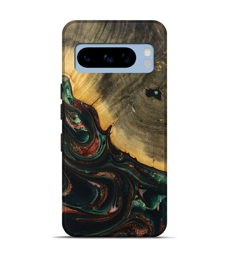 Pixel 8 Pro Wood Live Edge Phone Case - Noah (Green, 730614)