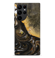 Galaxy S22 Ultra Wood Live Edge Phone Case - Bette (Black & White, 730616)