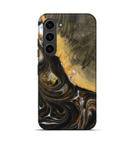 Galaxy S23 Wood Live Edge Phone Case - Bette (Black & White, 730616)