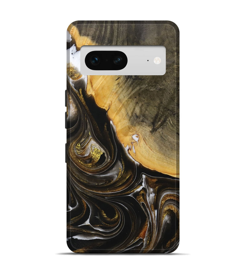 Pixel 7 Wood Live Edge Phone Case - Bette (Black & White, 730616)