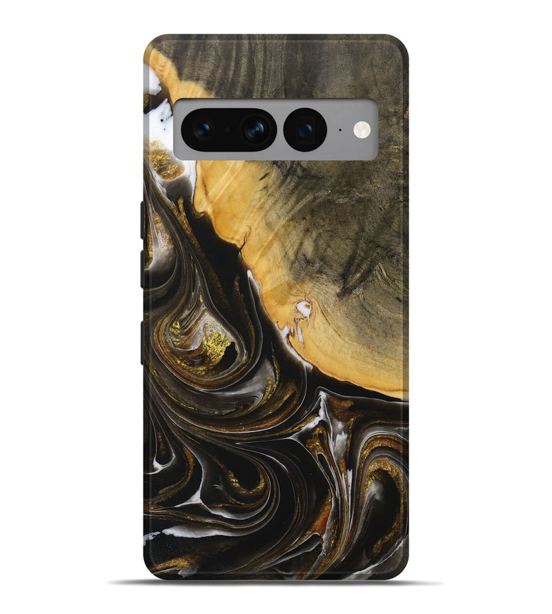 Pixel 7 Pro Wood Live Edge Phone Case - Bette (Black & White, 730616)