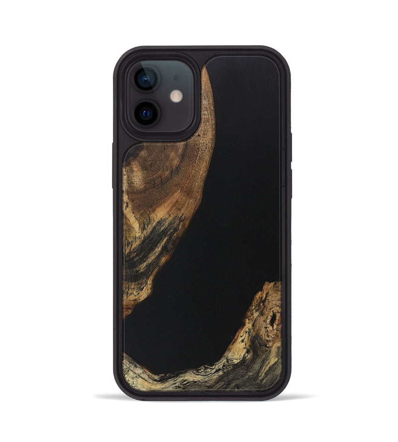 iPhone 12 Wood Phone Case - Alver (Pure Black, 730623)