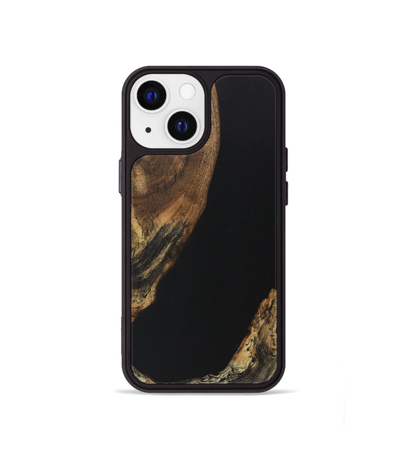 iPhone 13 mini Wood Phone Case - Alver (Pure Black, 730623)