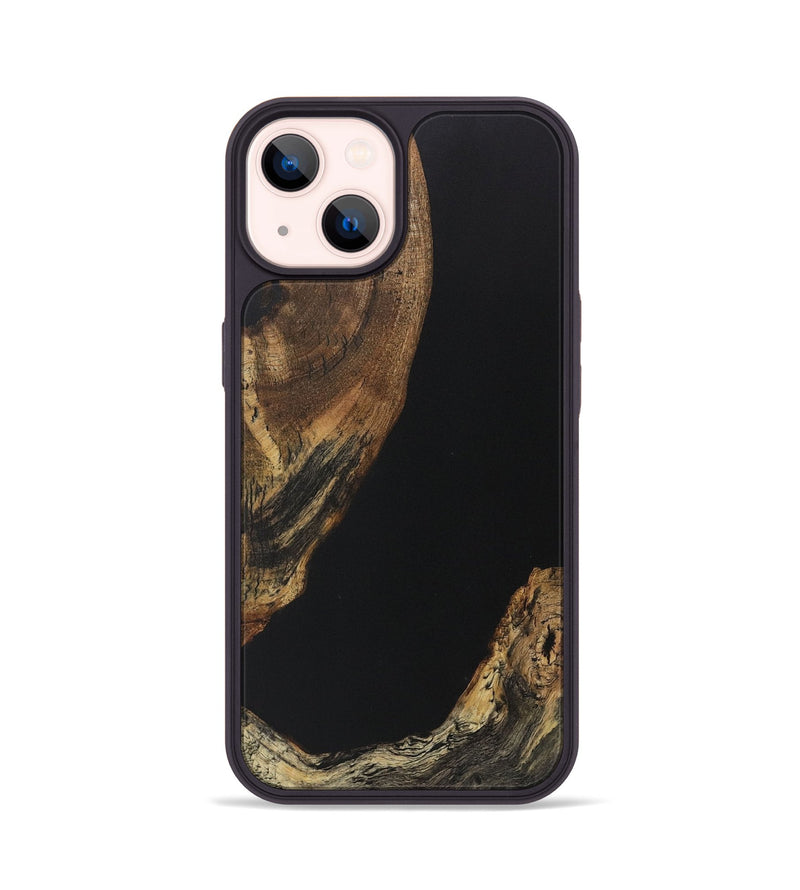 iPhone 14 Wood Phone Case - Alver (Pure Black, 730623)