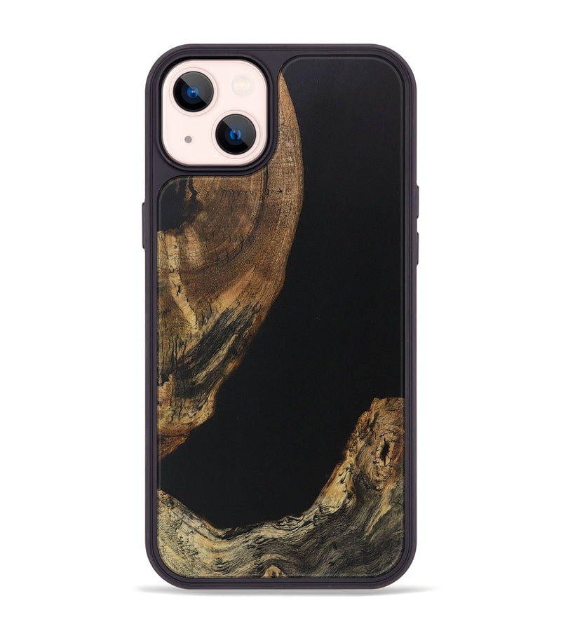 iPhone 14 Plus Wood Phone Case - Alver (Pure Black, 730623)