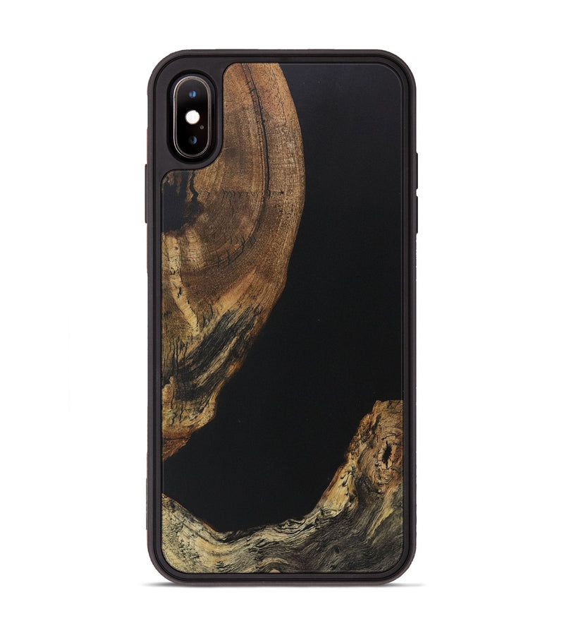 iPhone Xs Max Wood Phone Case - Alver (Pure Black, 730623)