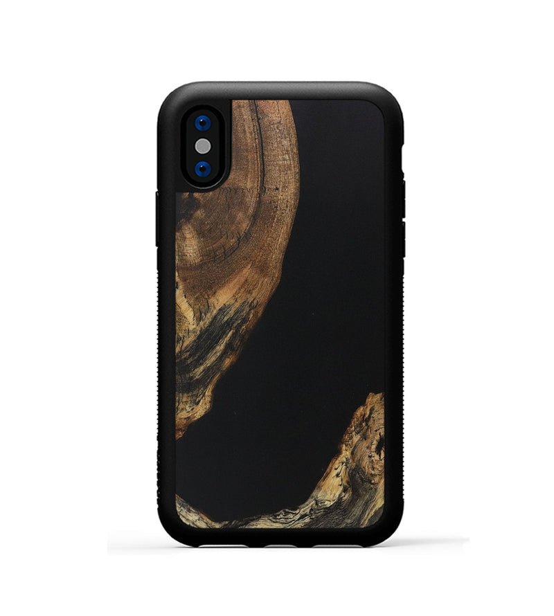 iPhone Xs Wood Phone Case - Alver (Pure Black, 730623)