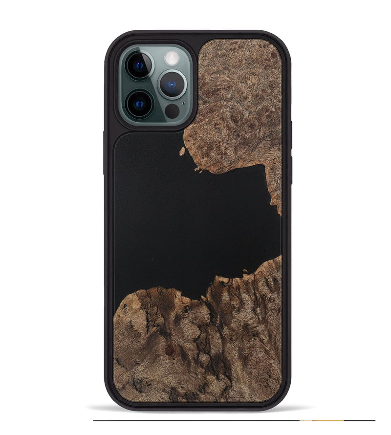 iPhone 12 Pro Max Wood Phone Case - Eugenia (Pure Black, 730624)