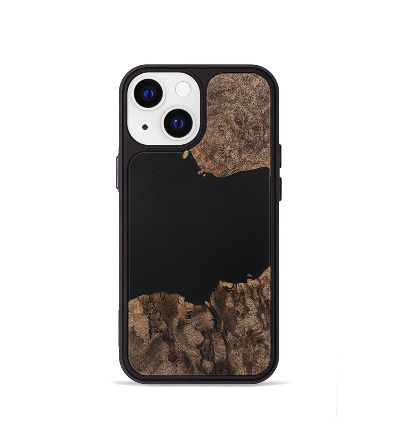 iPhone 13 mini Wood Phone Case - Eugenia (Pure Black, 730624)