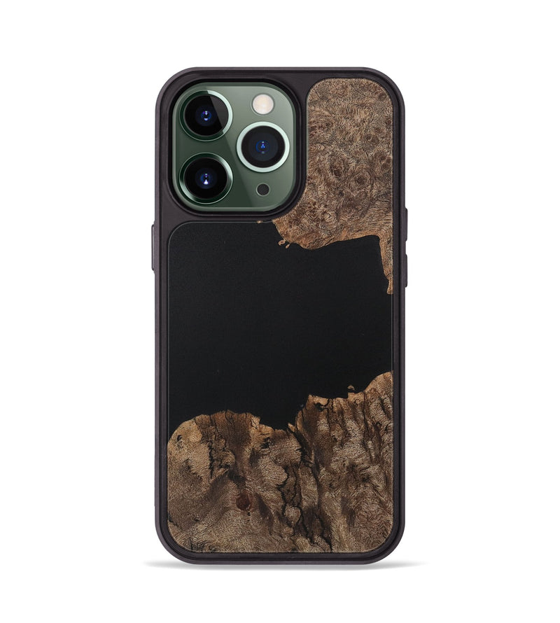 iPhone 13 Pro Wood Phone Case - Eugenia (Pure Black, 730624)