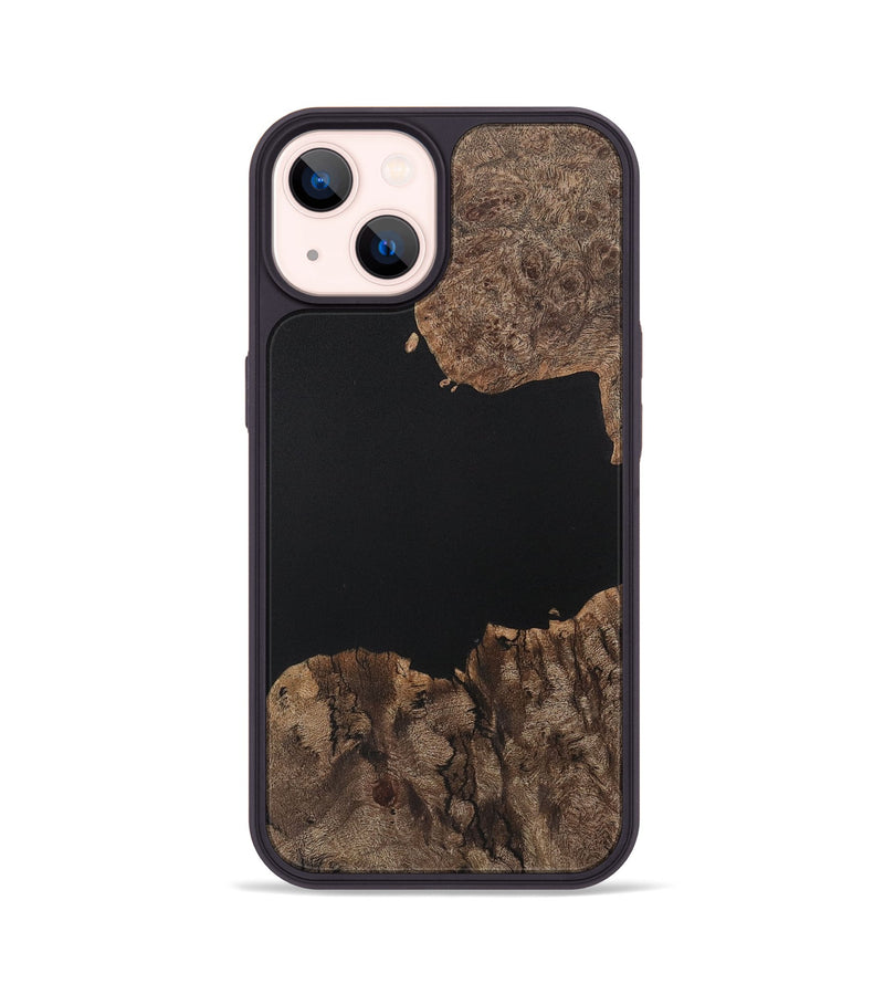 iPhone 14 Wood Phone Case - Eugenia (Pure Black, 730624)