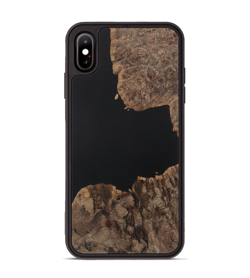 iPhone Xs Max Wood Phone Case - Eugenia (Pure Black, 730624)