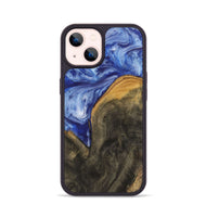 iPhone 14 Wood Phone Case - Shannen (Blue, 730626)