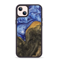 iPhone 14 Plus Wood Phone Case - Shannen (Blue, 730626)