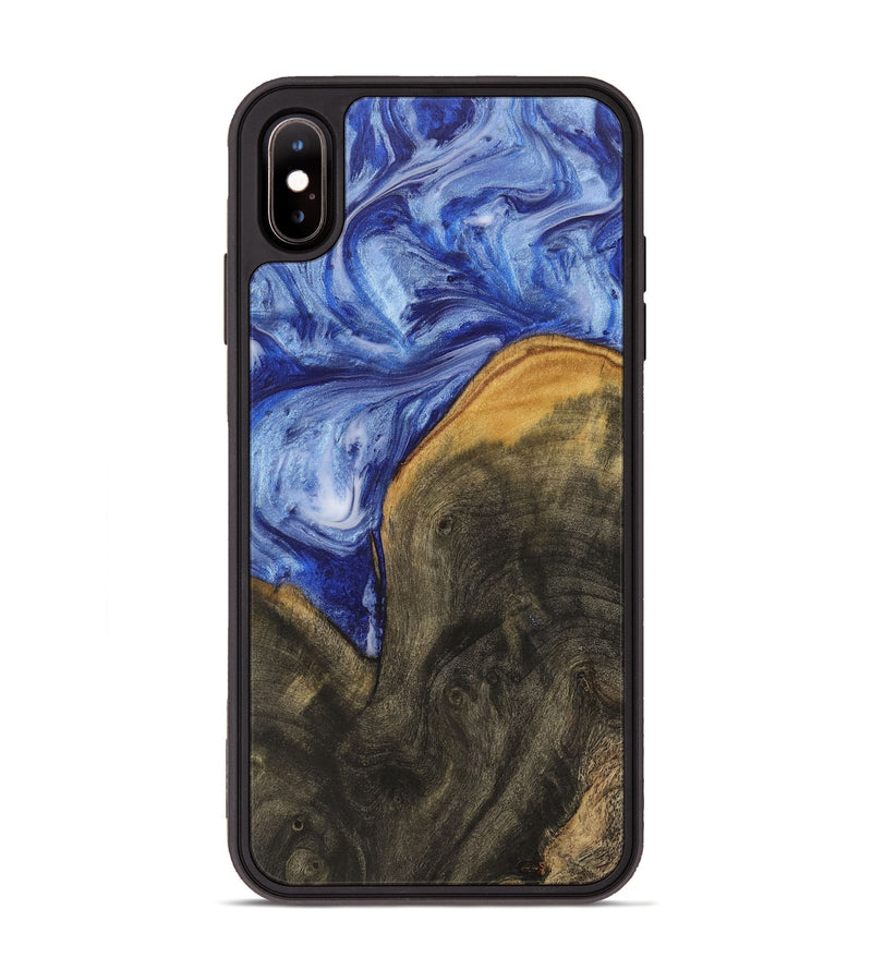 iPhone Xs Max Wood Phone Case - Shannen (Blue, 730626)