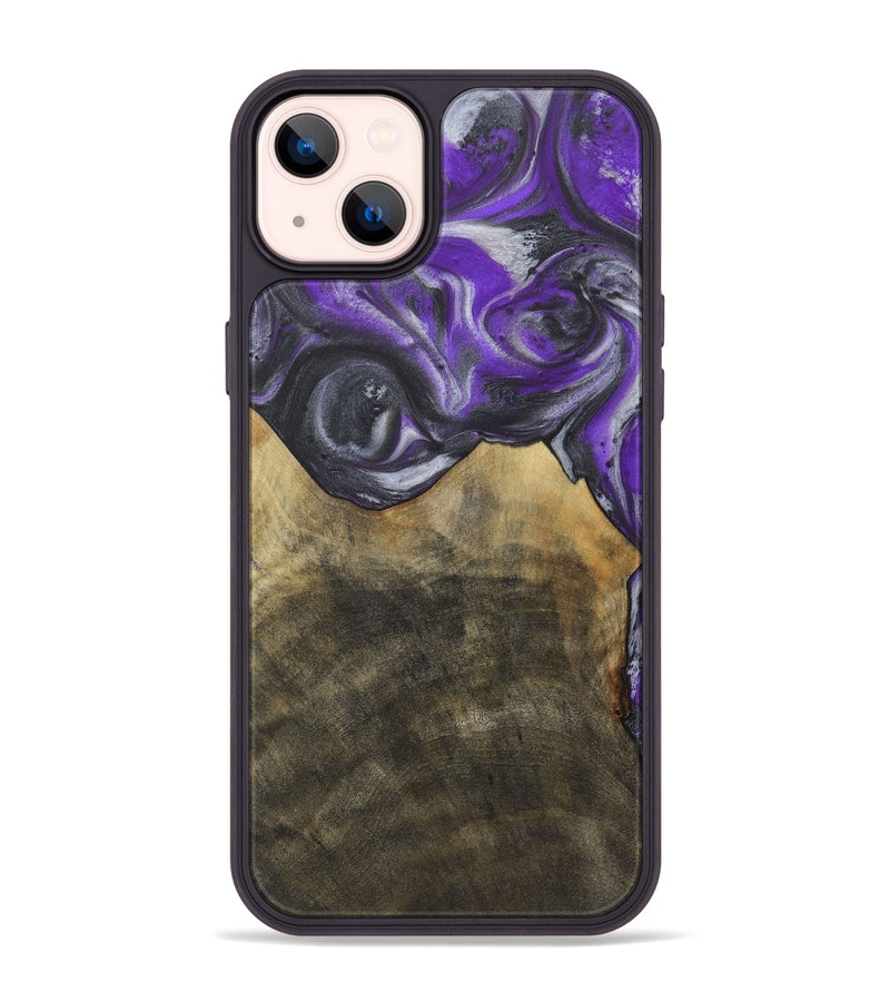 iPhone 14 Plus Wood Phone Case - Edeline (Purple, 730629)