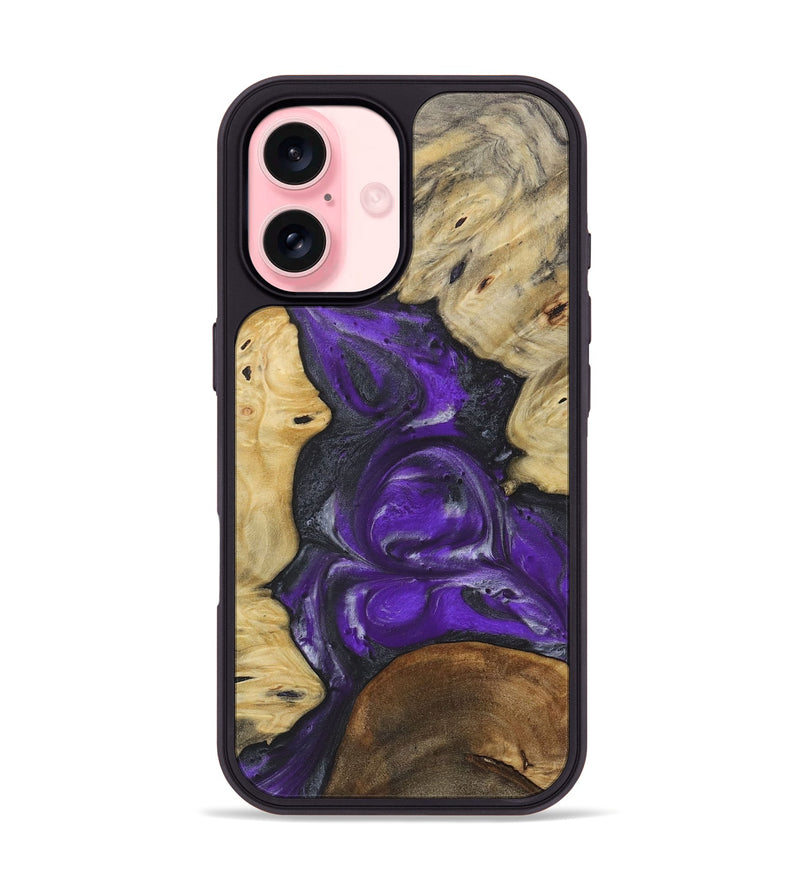 iPhone 16 Wood Phone Case - Lotti (Purple, 730630)