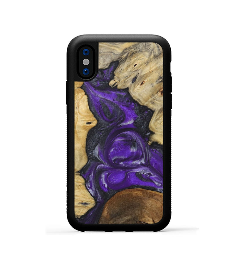 iPhone Xs Wood Phone Case - Lotti (Purple, 730630)