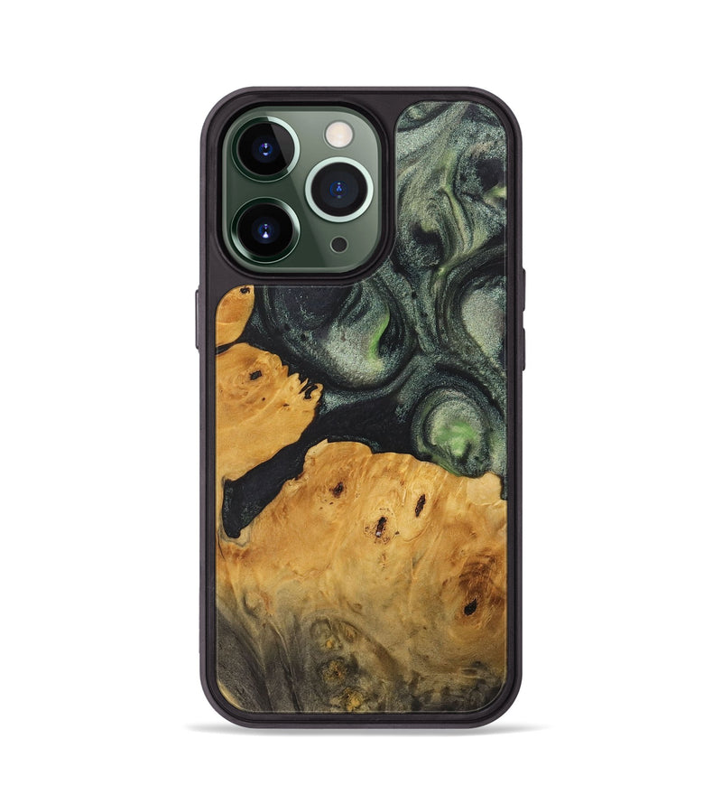 iPhone 13 Pro Wood Phone Case - Iyun (Green, 730631)