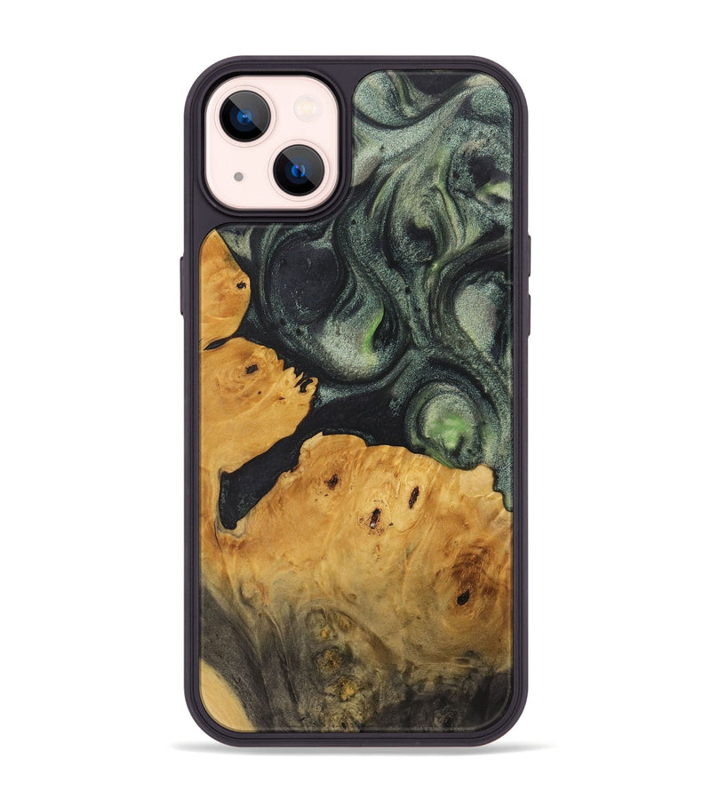 iPhone 14 Plus Wood Phone Case - Iyun (Green, 730631)