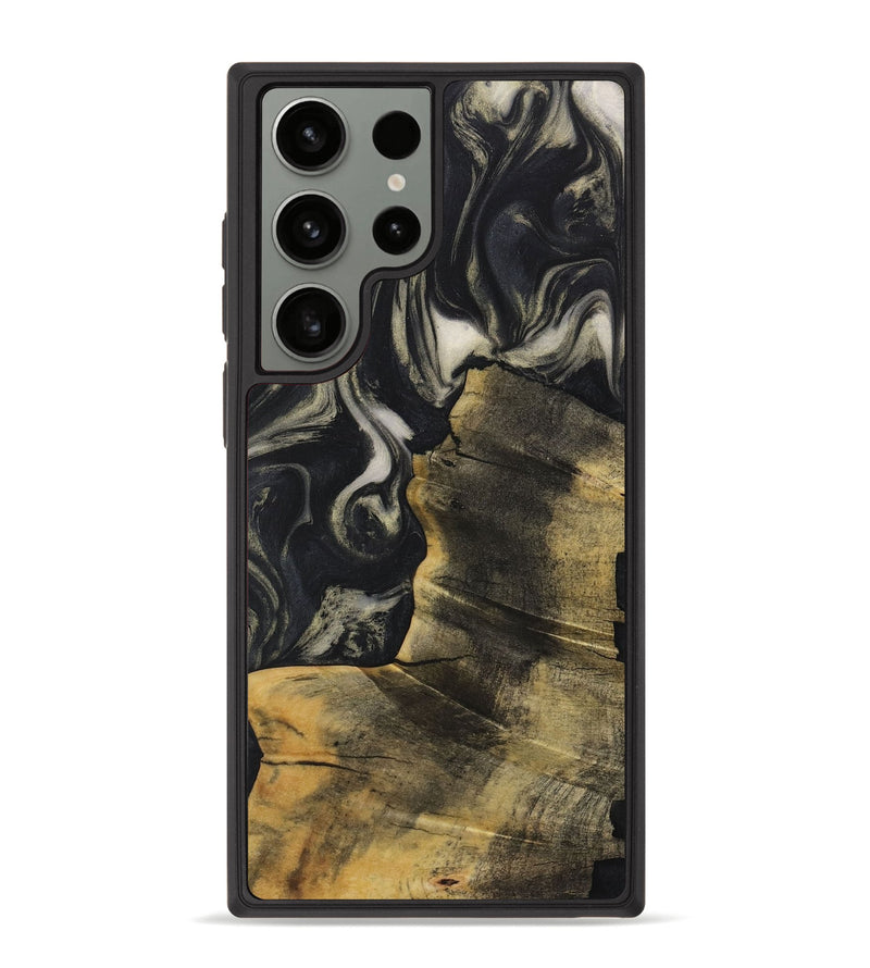 Galaxy S23 Ultra Wood Phone Case - Latrice (Black & White, 730637)