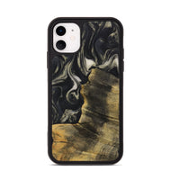 iPhone 11 Wood Phone Case - Latrice (Black & White, 730637)