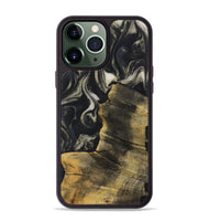 iPhone 13 Pro Max Wood Phone Case - Latrice (Black & White, 730637)