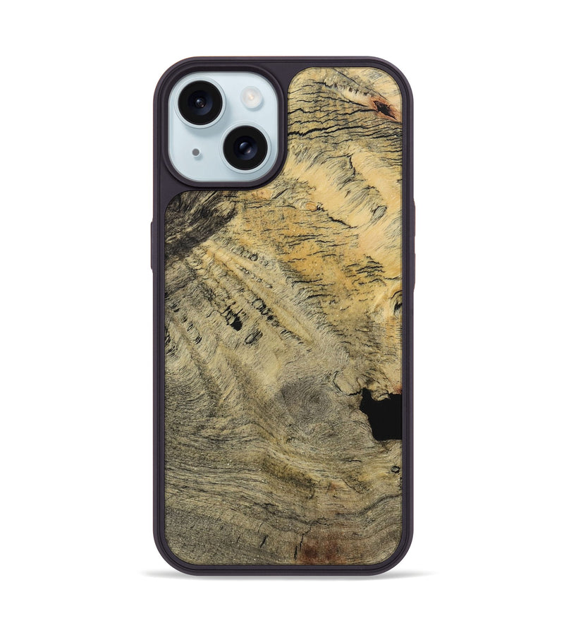 iPhone 15 Wood Phone Case - Kamal (Wood Burl, 730638)