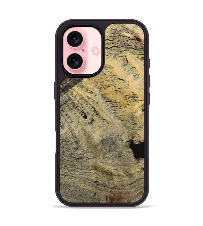 iPhone 16 Wood Phone Case - Kamal (Wood Burl, 730638)