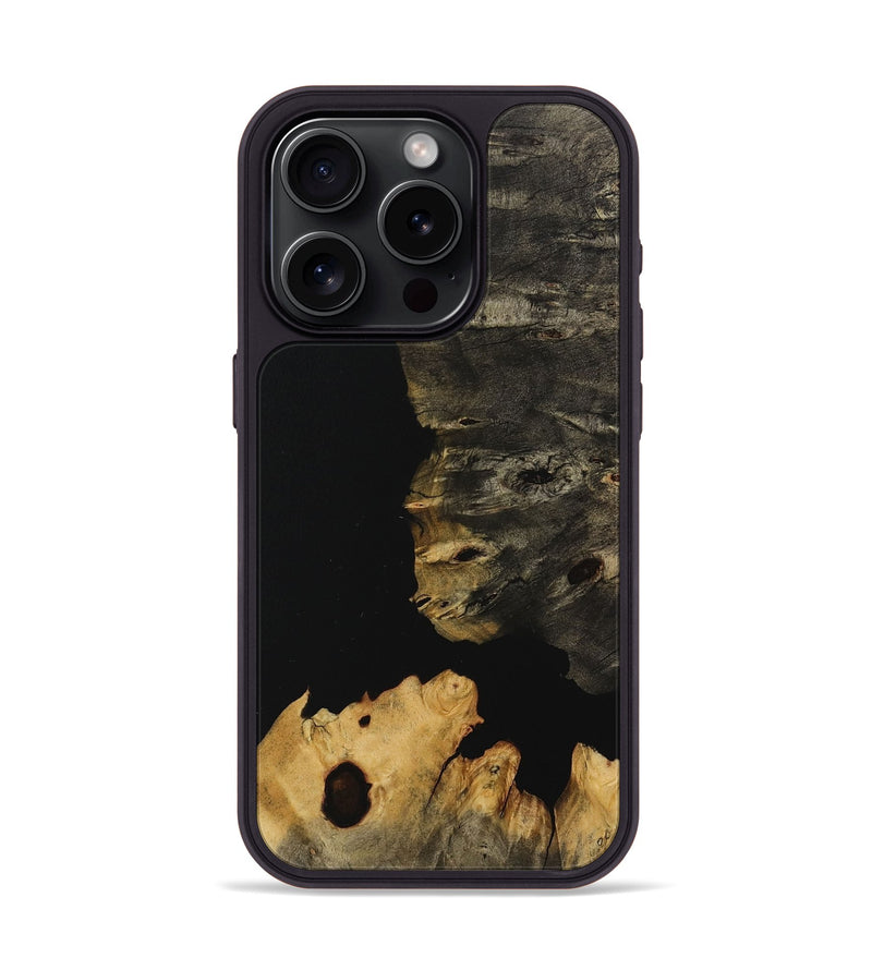 iPhone 15 Pro Wood Phone Case - Ignatz (Pure Black, 730641)