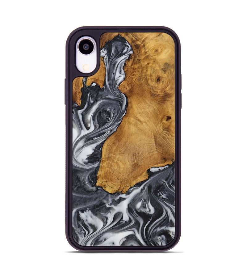 iPhone Xr Wood Phone Case - Victor (Black & White, 730652)