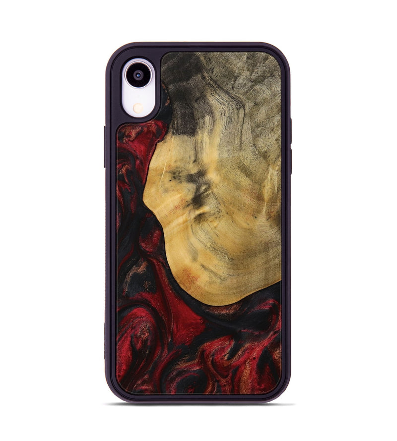 iPhone Xr Wood Phone Case - Prafula (Red, 730654)