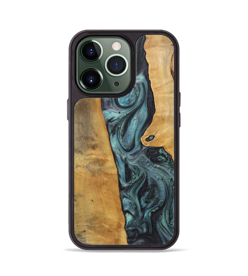 iPhone 13 Pro Wood Phone Case - Theola (Green, 730656)