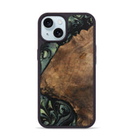 iPhone 15 Wood Phone Case - Harlon (Green, 730660)