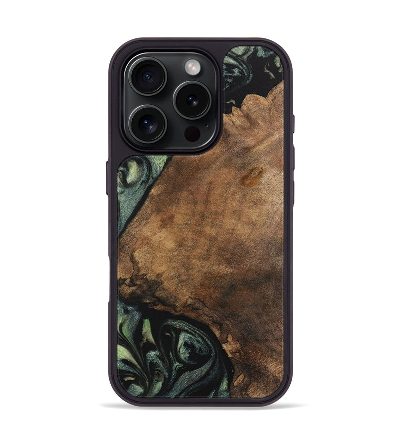 iPhone 16 Pro Wood Phone Case - Harlon (Green, 730660)