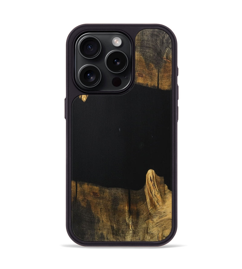 iPhone 15 Pro Wood Phone Case - Lizeth (Pure Black, 730661)