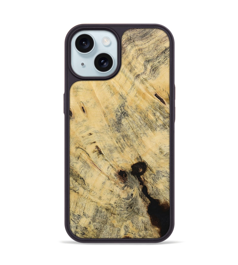 iPhone 15 Wood Phone Case - Aedan (Wood Burl, 730662)