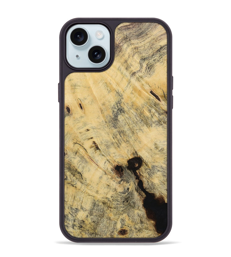 iPhone 15 Plus Wood Phone Case - Aedan (Wood Burl, 730662)