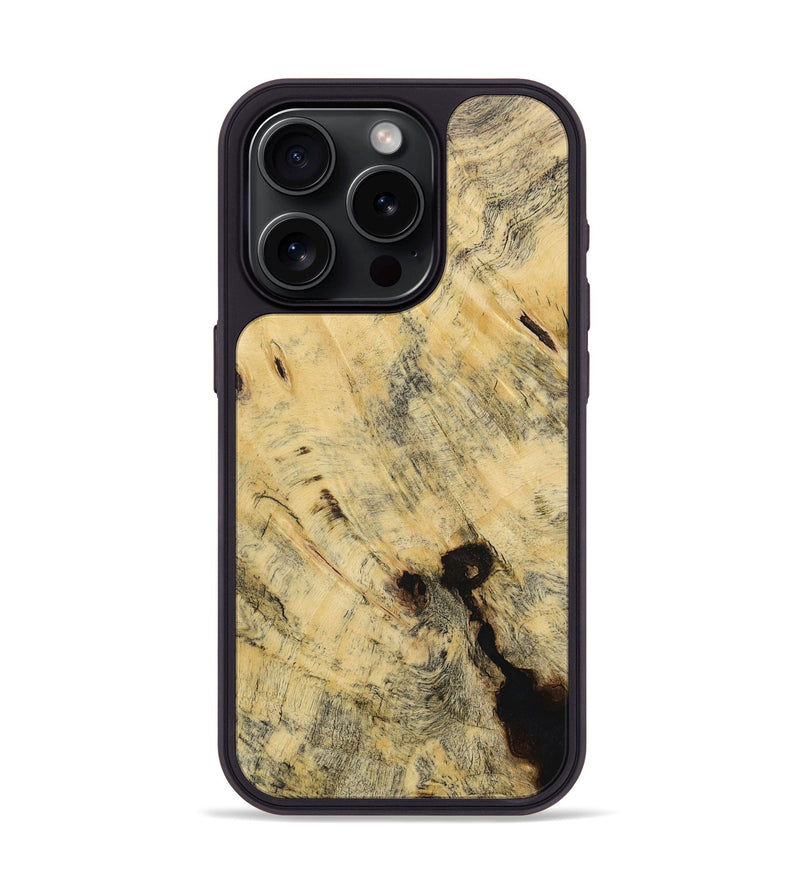 iPhone 15 Pro Wood Phone Case - Aedan (Wood Burl, 730662)