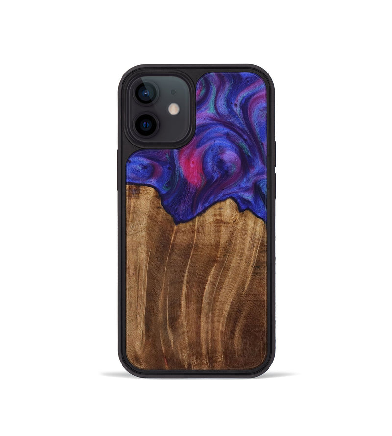 iPhone 12 mini Wood Phone Case - Ciaran (Purple, 730664)