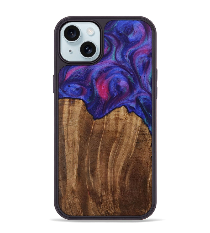 iPhone 15 Plus Wood Phone Case - Ciaran (Purple, 730664)