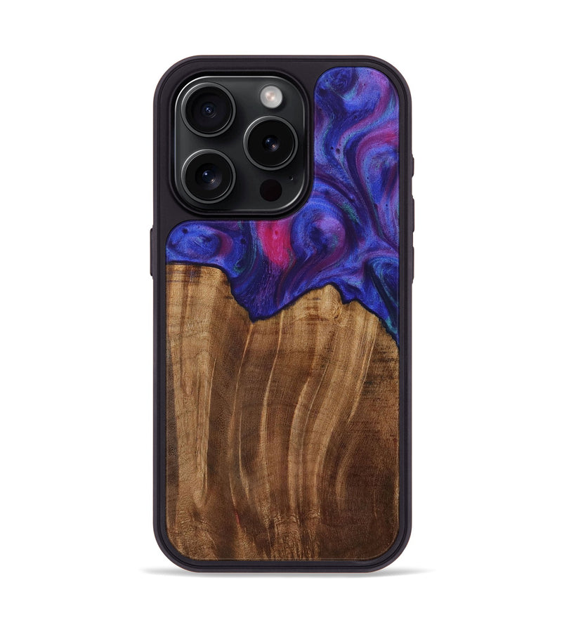 iPhone 15 Pro Wood Phone Case - Ciaran (Purple, 730664)