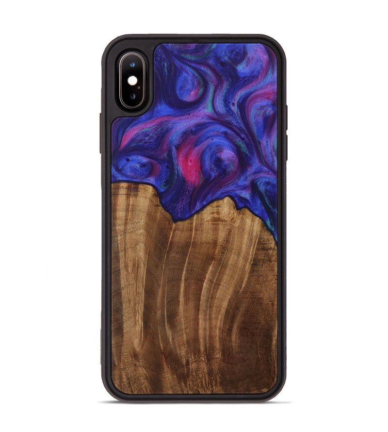 iPhone Xs Max Wood Phone Case - Ciaran (Purple, 730664)